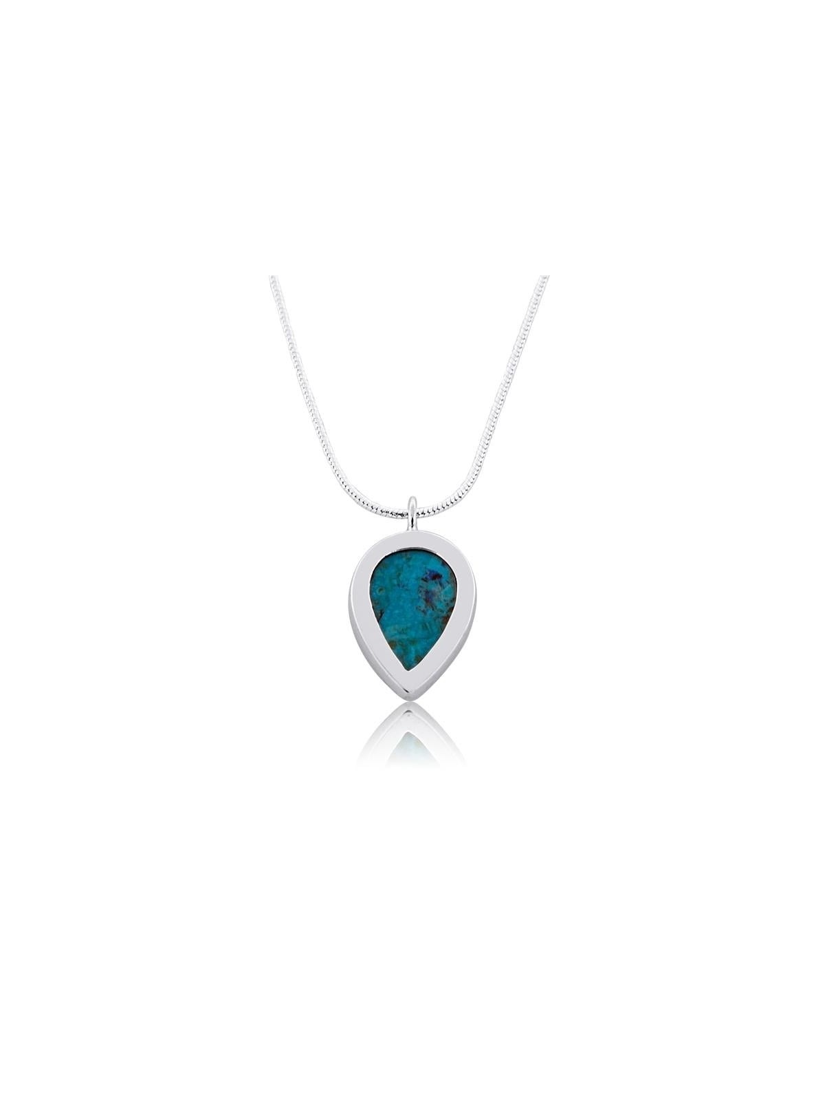 Eilat Stone and Silver Clove Necklace