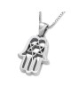 Sterling Silver Hamsa Necklace With Star of David