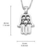 Sterling Silver Hamsa Necklace With Star of David