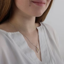 Sterling Silver Hamsa Necklace With Star of David