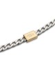 Men's Stainless Steel Chain Bracelet with Gold-Plated Hineni Pendant