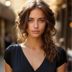 14K Yellow Gold Hammered Outline Map of Israel Pendant