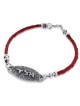 Evil Eye: Sterling Silver & String Kabbalah Bracelet (Red or Black)