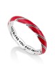 Sterling Silver and Red Enamel Kabbalah Ring With Priestly Blessing