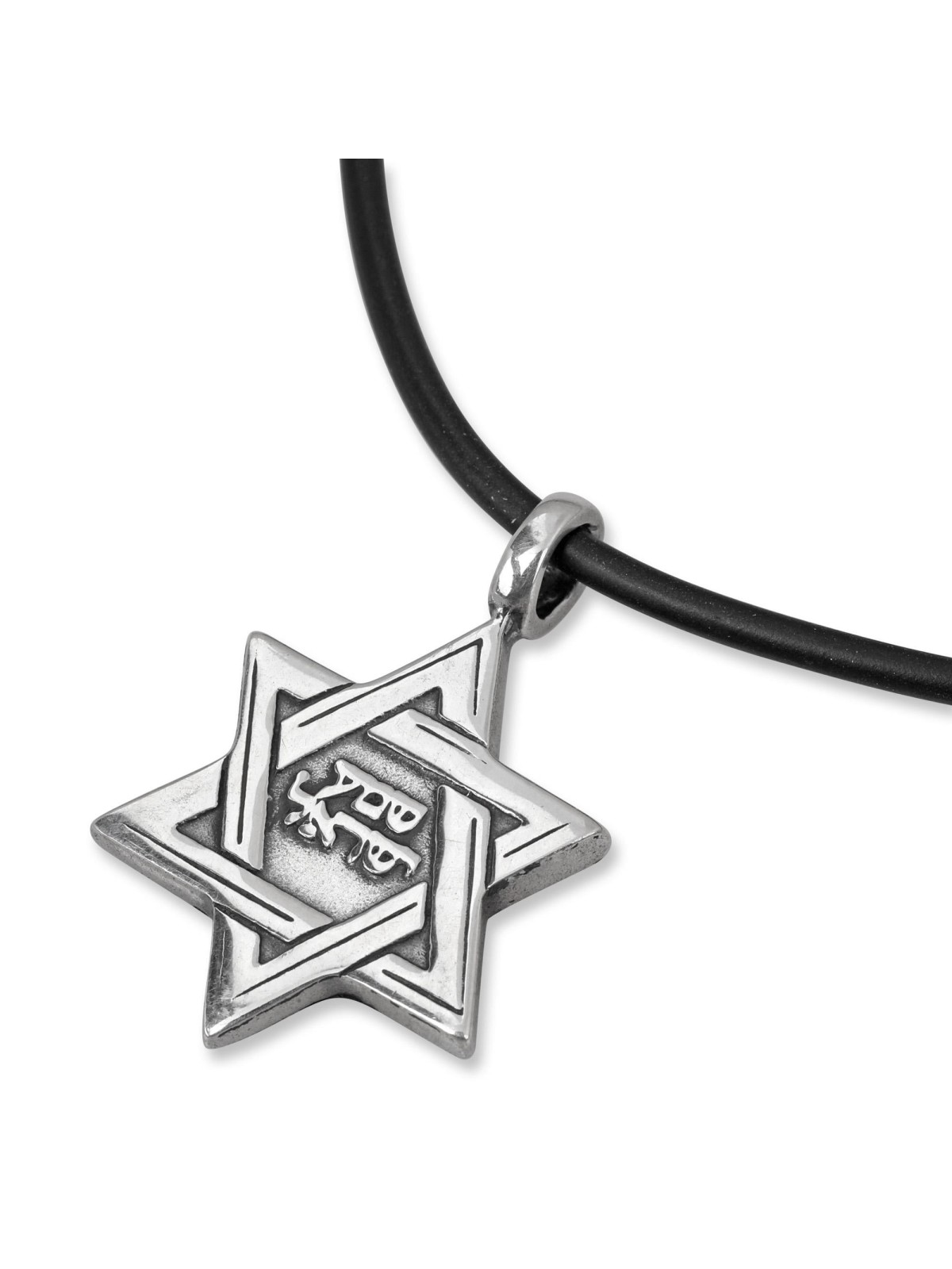 925 Sterling Silver Star of David Pendant Necklace with Microfilm Book