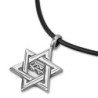 925 Sterling Silver Star of David Pendant Necklace with Microfilm Book