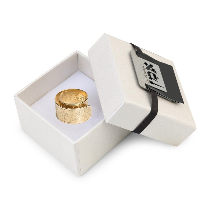 Stunning Handcrafted Adjustable Unisex Ring With Healing Prayer (Jerem