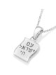 Sterling Silver Am Yisrael Chai Israeli Flag Pendant Necklace