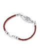 Soulmate: Sterling Silver & Leather Kabbalah Bracelet
