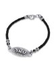 Soulmate: Sterling Silver & Leather Kabbalah Bracelet