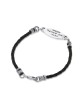 Soulmate: Sterling Silver & Leather Kabbalah Bracelet
