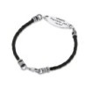 Soulmate: Sterling Silver & Leather Kabbalah Bracelet