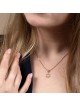 14K Gold Star of David Pendant with Etched Root Design