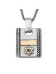 Ana Bekoach: Silver Kabbalah Dogtag Necklace with Star of David - Bles