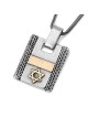 Ana Bekoach: Silver Kabbalah Dogtag Necklace with Star of David - Bles