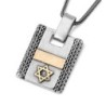 Ana Bekoach: Silver Kabbalah Dogtag Necklace with Star of David - Bles