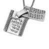 Ana Bekoach: Silver Kabbalah Dogtag Necklace with Star of David - Bles