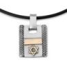Ana Bekoach: Silver Kabbalah Dogtag Necklace with Star of David - Bles