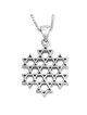 Collier pendentif étoiles de David en argent sterling - Étoile composée