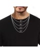 Collier pendentif étoiles de David en argent sterling - Étoile composée