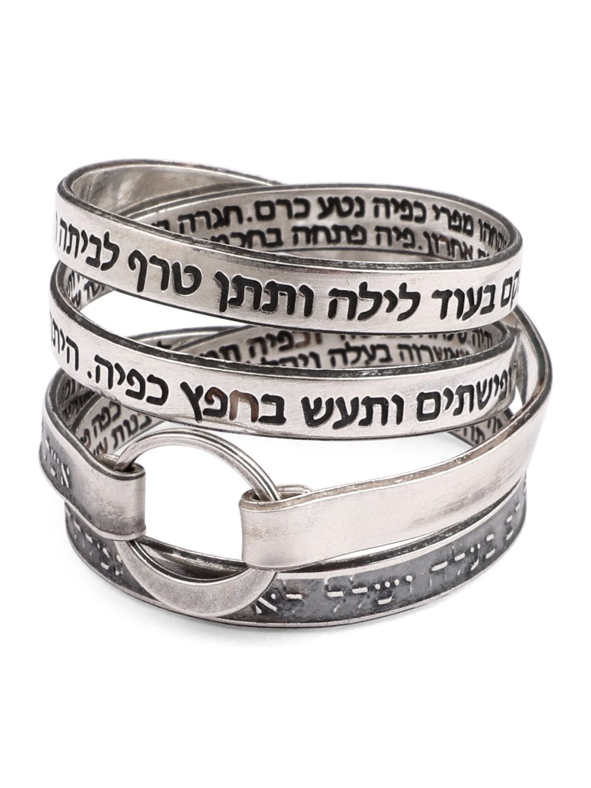 Bague enveloppante femme de valeur en argent sterling 925 obscurcie (Proverbes 31 : 10-31)