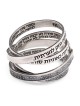 Bague enveloppante femme de valeur en argent sterling 925 obscurcie (Proverbes 31 : 10-31)