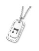 Silver Kabbalah Dogtags Necklace - Evil Eye and Traveler's Psalm - Psa