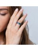 Bague en argent sterling et pierre d'Eilat avec motif de diamant incliné par Mari