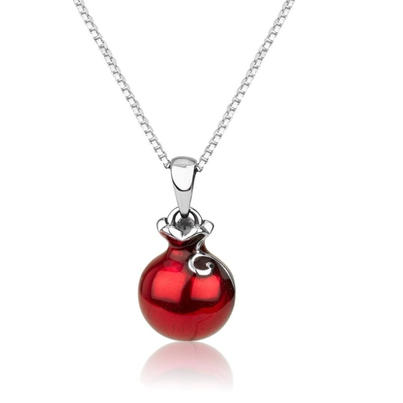 Marina Jewelry Collier de grenade tourbillonnant en argent