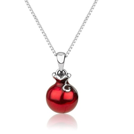 Marina Jewelry Collier de grenade tourbillonnant en argent