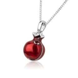Marina Jewelry Silver Swirled Pomegranate Necklace