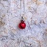 Marina Jewelry Silver Swirled Pomegranate Necklace