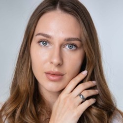 Marina Jewelry 925 Sterling Silver English/Hebrew Priestly Blessing Ri