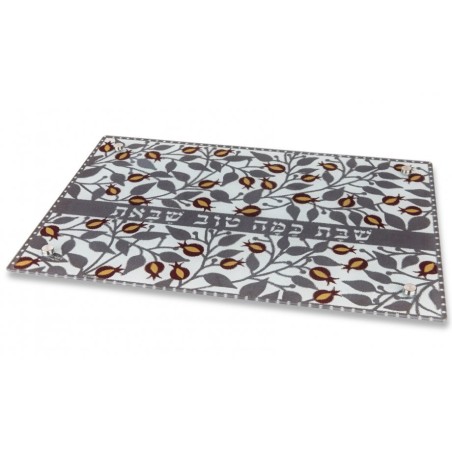 Dorit Judaica Tempered Glass Challah Board Pomegra... | Challah Boards