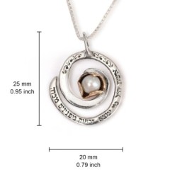 Hanukkah Gift Box - Eshet Chayil (Woman of Valor) Hebrew Pearl Necklac