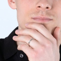 Marina Jewelry Sterling Silver This Too Shall Pass Ring (Hebrew and En