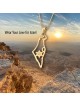 Pendentif délicat carte d'Israël en or 14 carats avec étoile de Da rehaussée de diamants