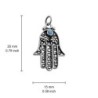Sterling Silver Filigree Hamsa Necklace with Opal Stone