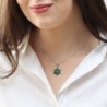 14K Gold Eilat Stone Double Star of David Pendant Necklace - For Men a