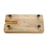 Raised Wood Challah Board with Dark Gray Epoxy Cur... | Challah Boards