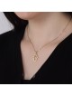 Collier pendentif Hamsa en or 14 carats avec motif arbre de vie
