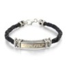Porat Yosef: Leather, Gold and Silver Unisex Kabbalah Bracelet