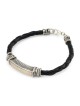 Porat Yosef : Bracelet Kabbale Unisexe en cuir, or et argent