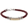 Porat Yosef: Leather, Gold and Silver Unisex Kabbalah Bracelet