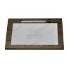 Dark Brown Wood Challah Board with White Marble Pl... | Challah Boards