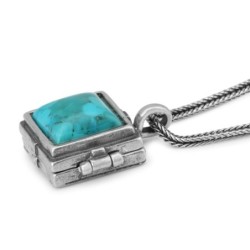 Silver Reversible Necklace with Microfilm Book of Psalms