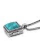 Collier réversible en argent avec livre de psaumes en microfilm