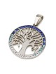 Pendentif arbre de vie en argent sterling 925 avec pierres de cristal