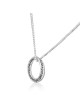Collier en argent sterling avec inscription 7 bénédictions en hébreu/anglais