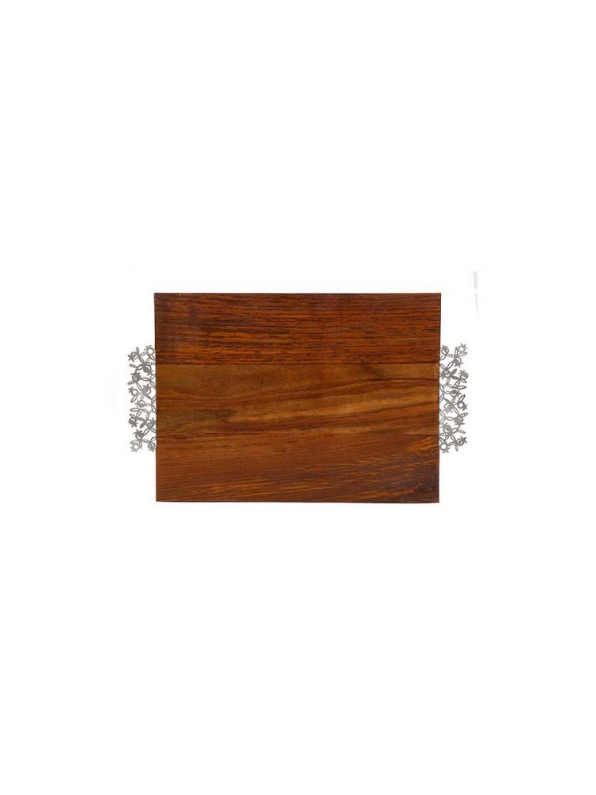 Yair Emanuel Grained Dark Wood Challah Board Laser... | Challah Boards